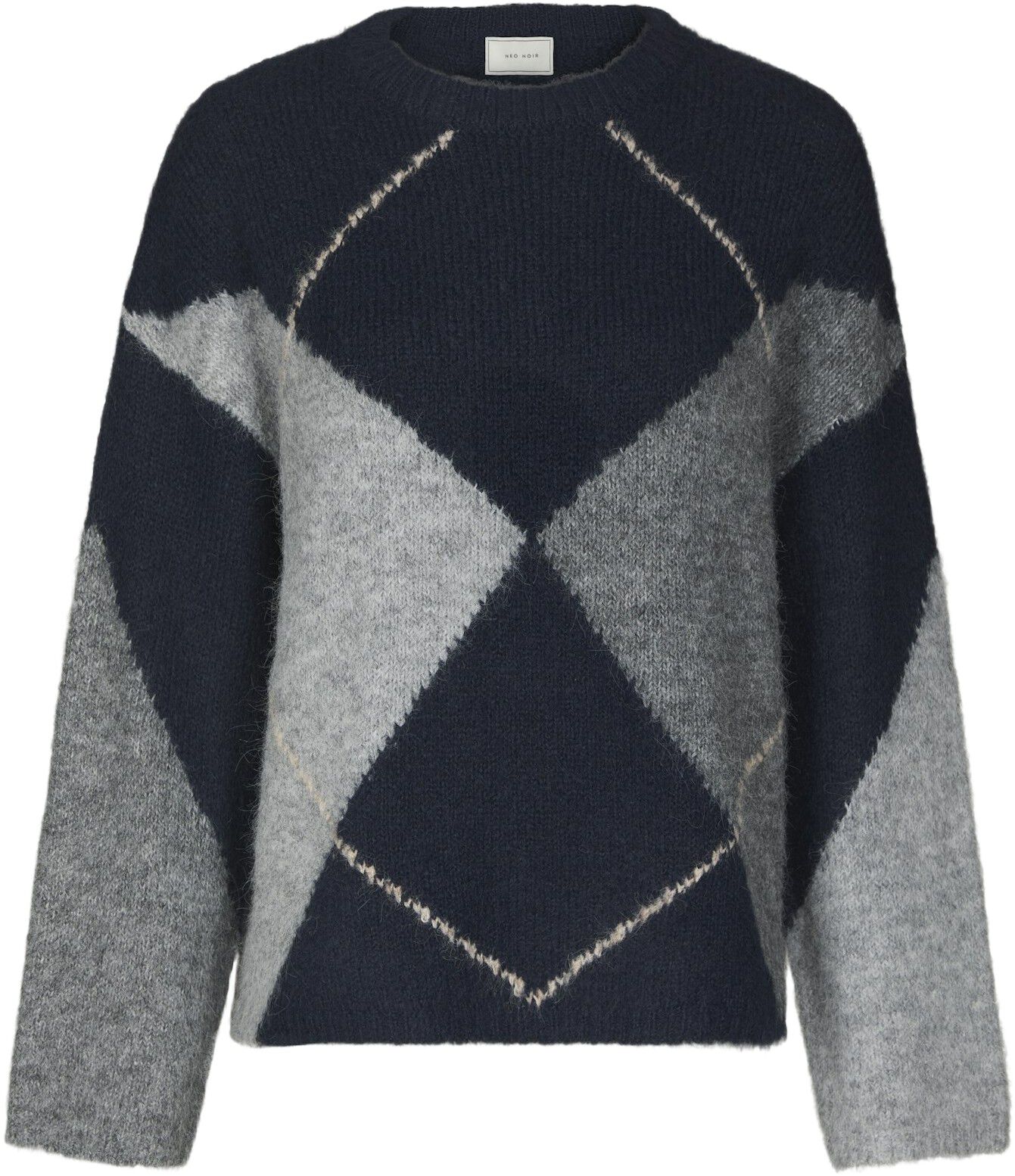 Inga Check Fluff Knit Blouse