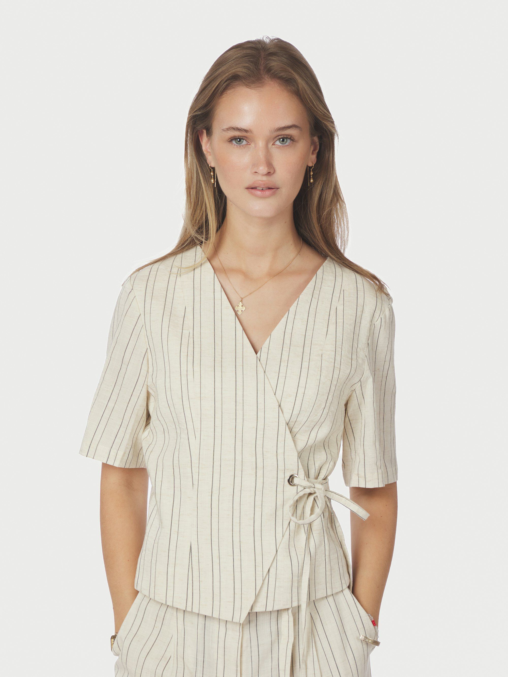 Simmo Stripe Eyelet Blouse