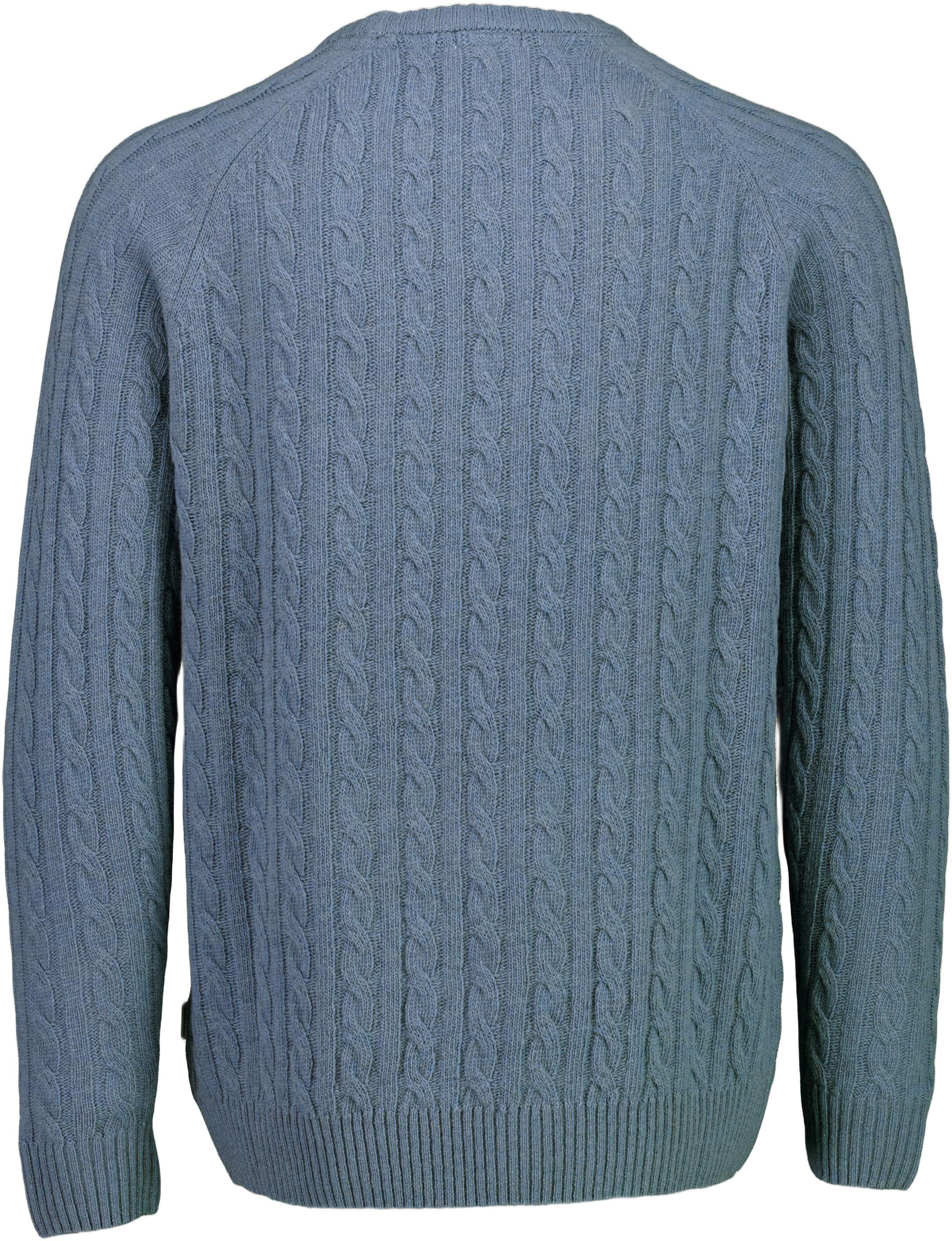 Lambswool raglan cable o-neck