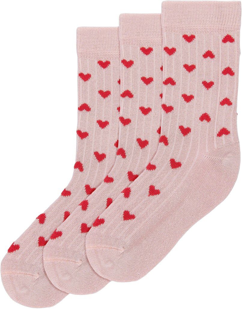 Minipop Bamboo Heart Socks 3-pack