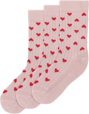 Minipop Bamboo heart socks 3 pack