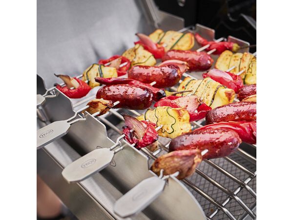 Grillspet m hållare 6 st 18/10 stål