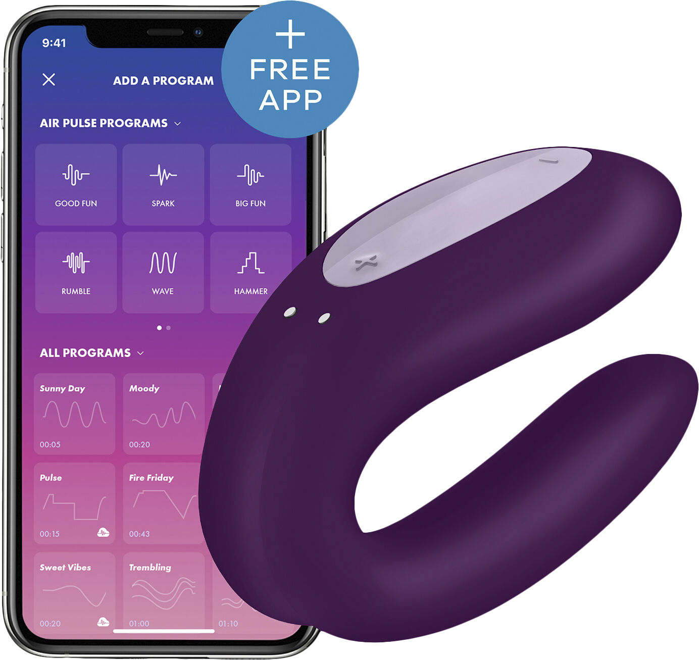 Satisfyer Double Joy Violet parvibrator
