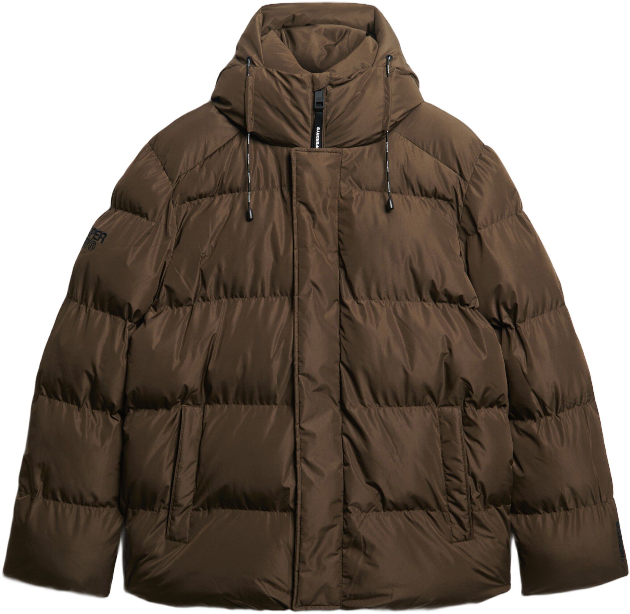 HOODED 5 BAFFLE SPORTS PUFFER