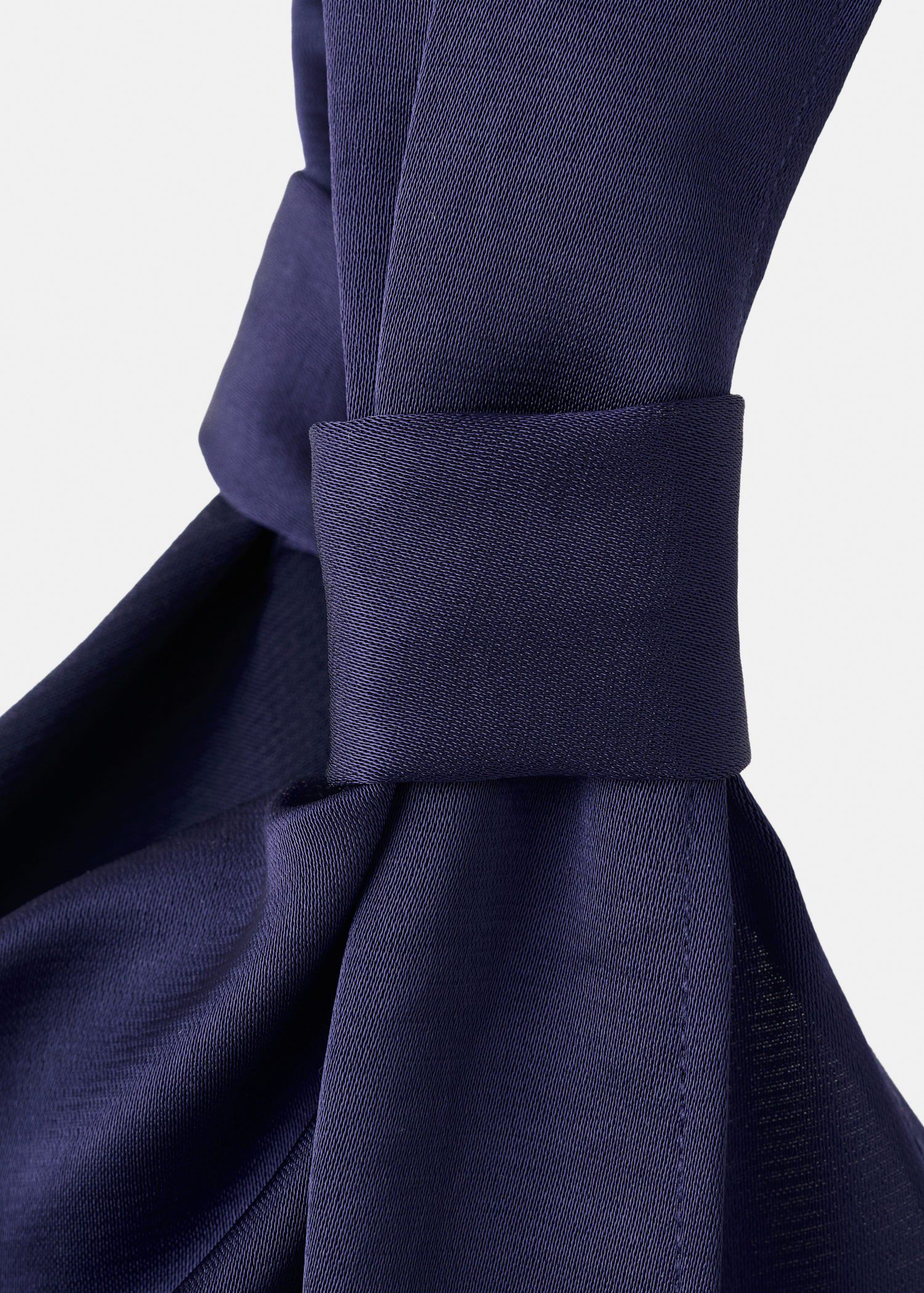 Asymmetrical dress with side gather