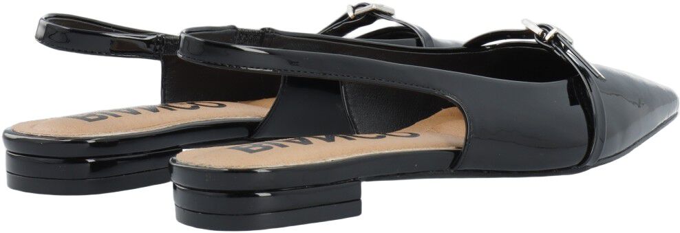 BIABARI Pointy Flat Slingback Faux Leather