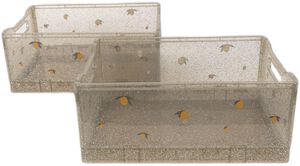 2 PACK GLITTER STORAGE BOX