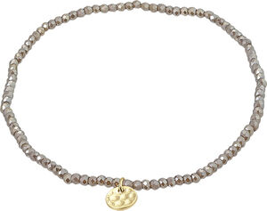 INDIE bracelet grey, gold-plated
