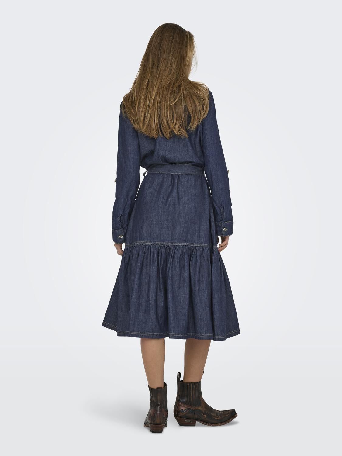 Onlsevigny Frill 3/4 Sl Long Dress Dnm