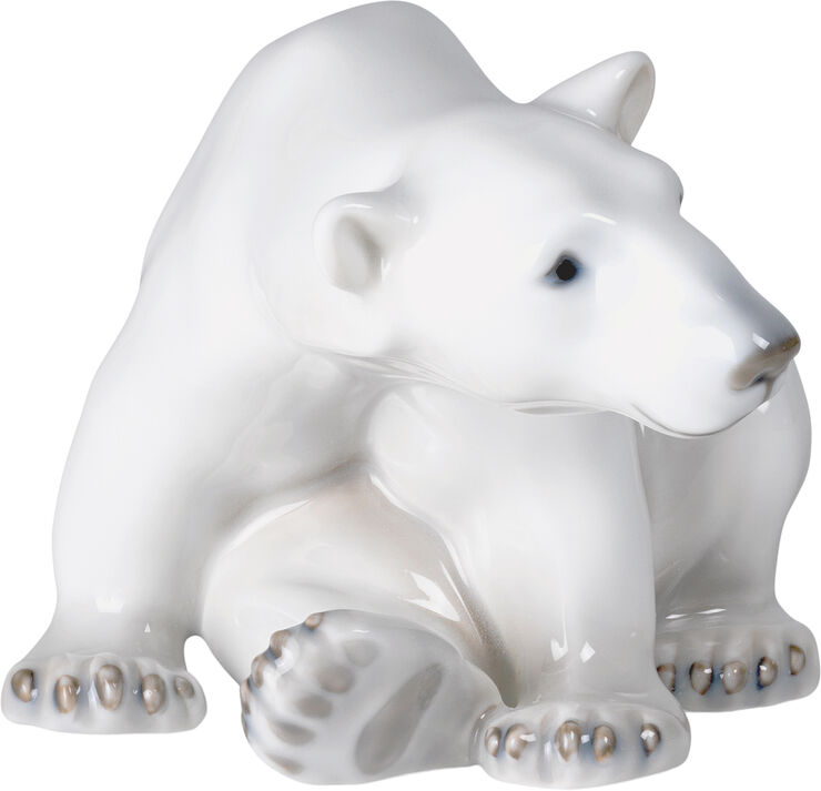 Figurine Isbjørn, siddende 12 cm