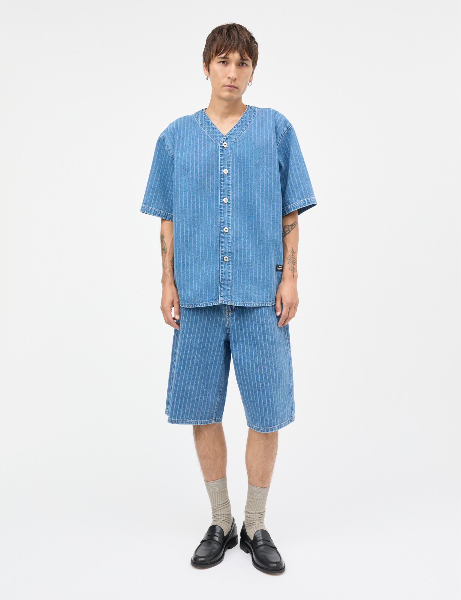 Striped Denim Hannes Shorts