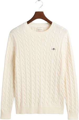 COTTON CABLE C-NECK