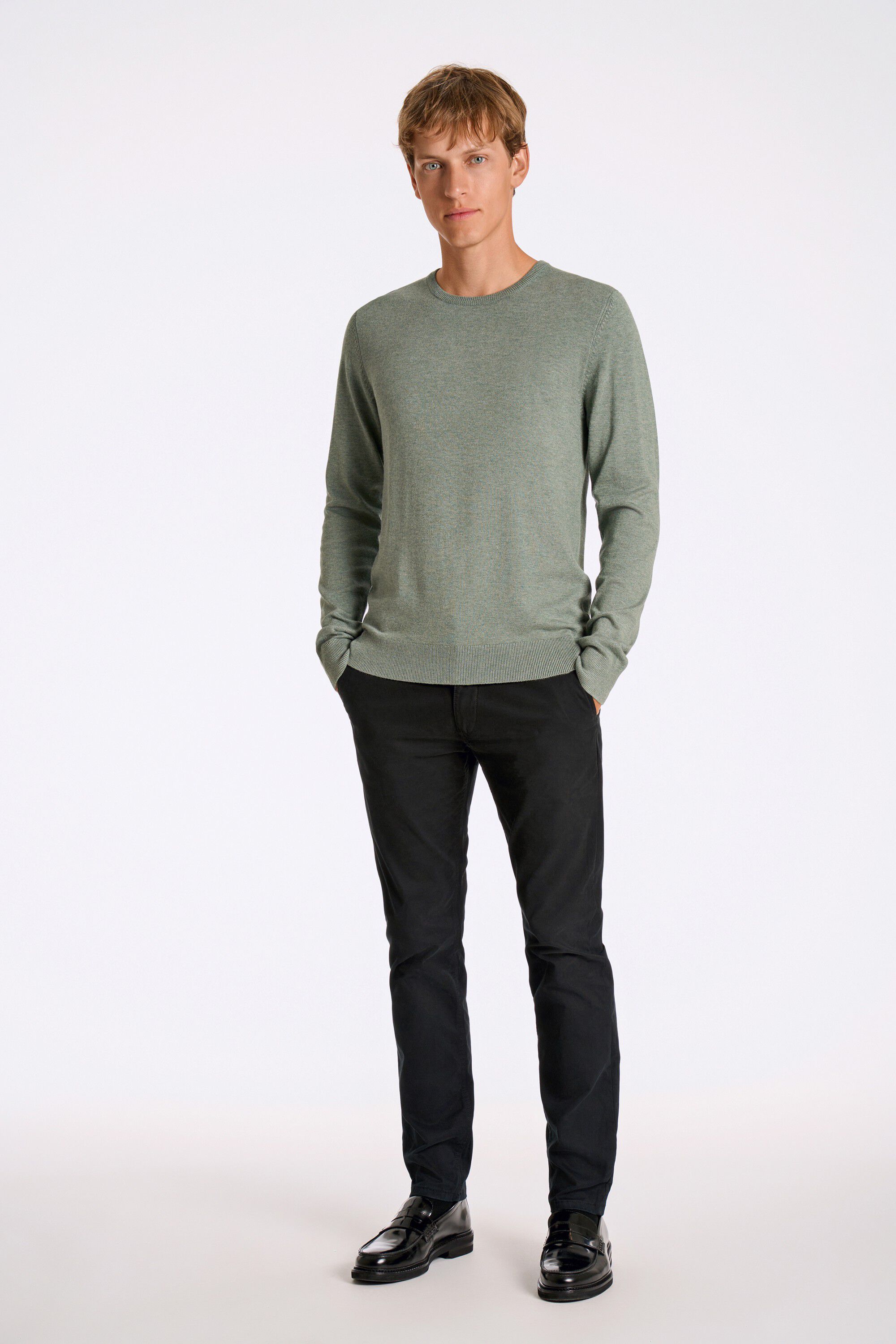 Ecovero L/S o-neck knit