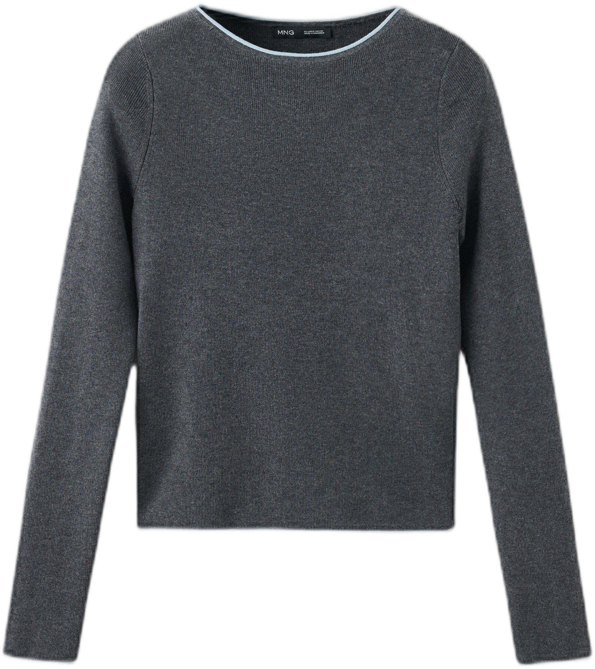 Ribbed knit jumper with contrast ed