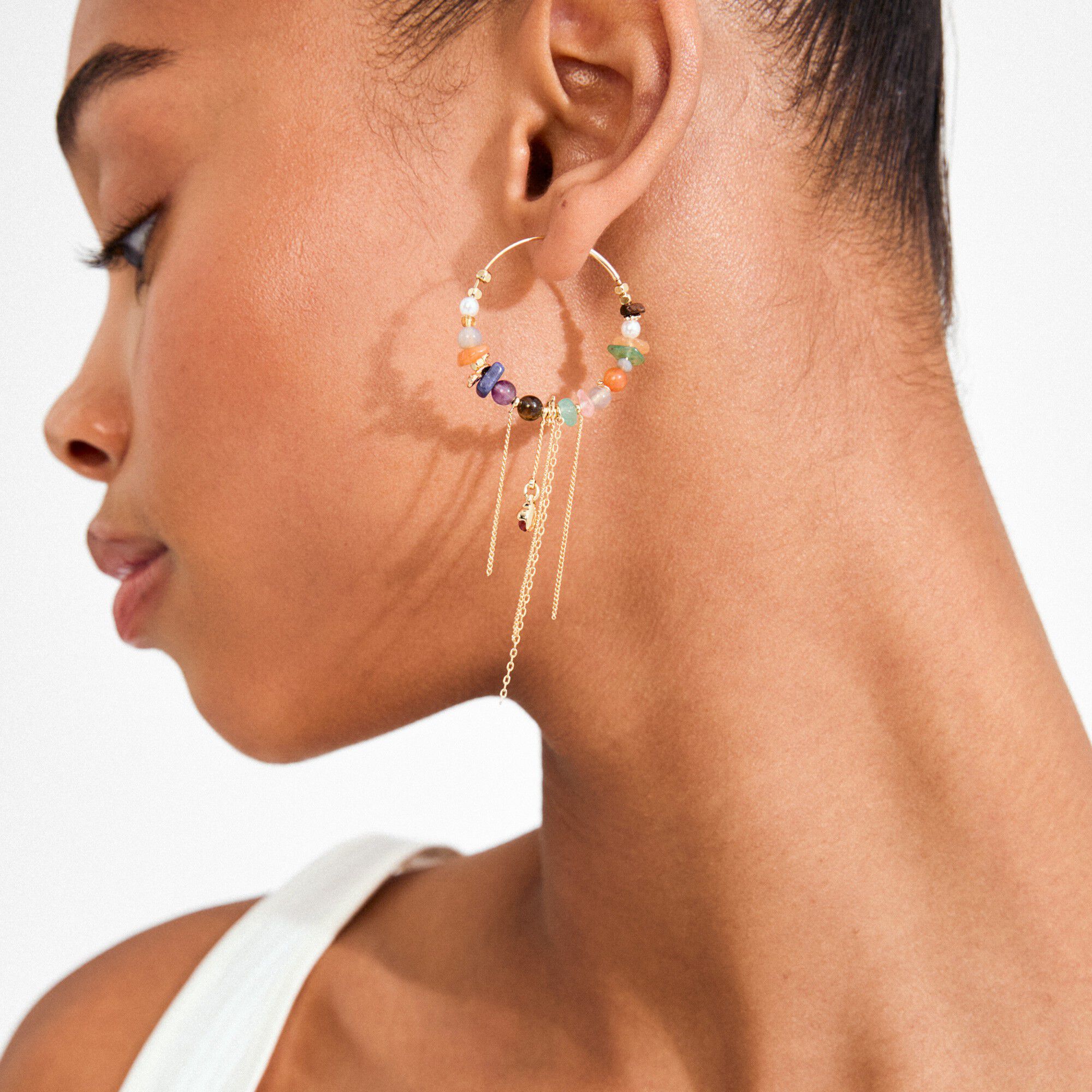 IRIS &oslash;reringe guldbelagt/multi