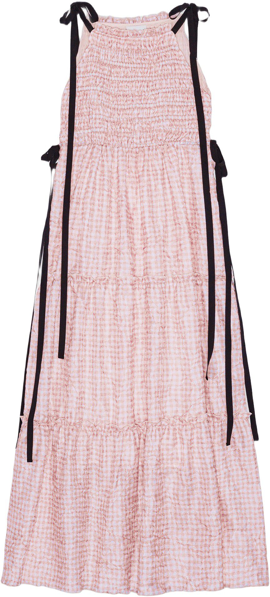 Shibori Pleat Maxi Smock Slip Dress