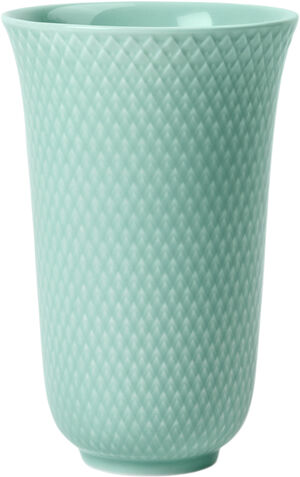 Rhombe Color Vase H15 aqua porcel&aelig;n