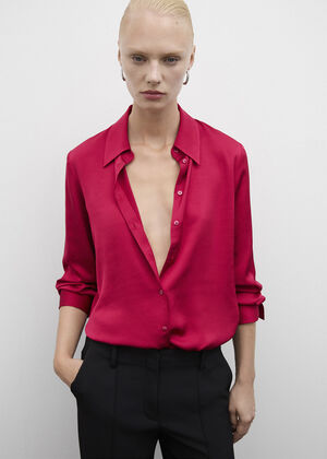 Satin finish flowy shirt