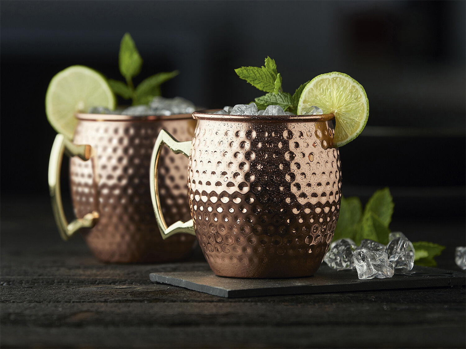 Moscow mule mugg 55 cl 2 st Koppar hamrad