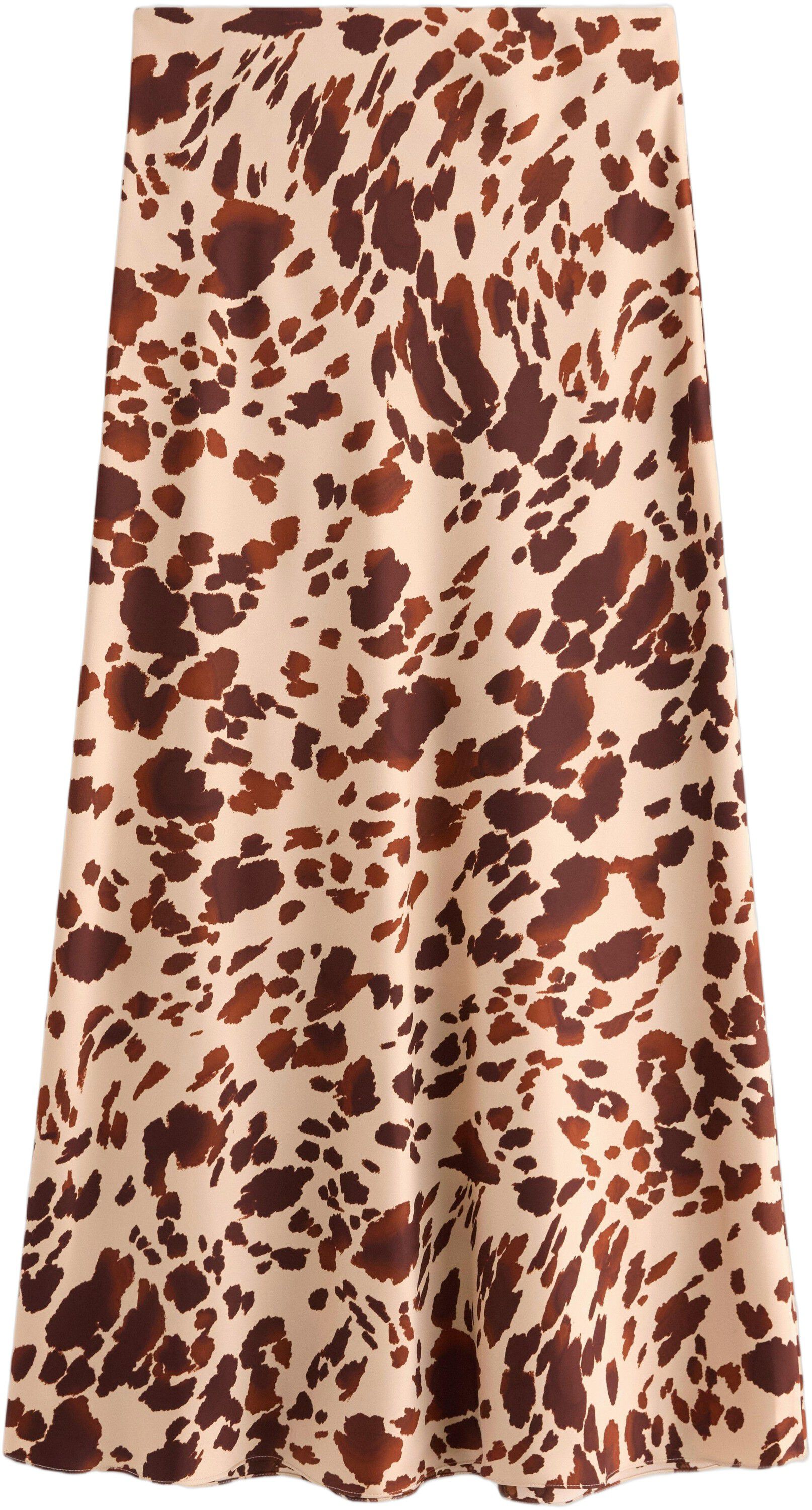 Sleek maxi skirt in satin with a co