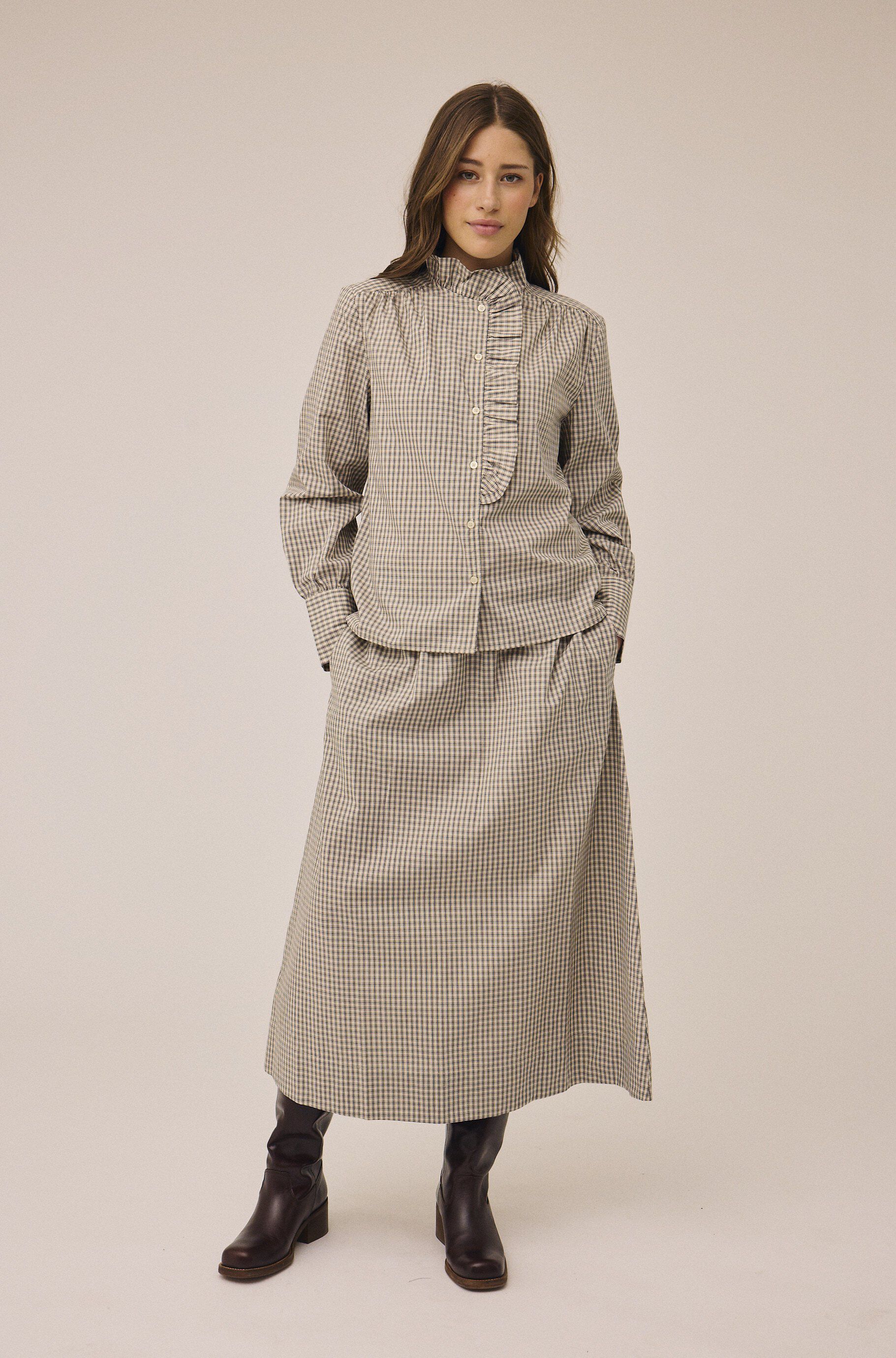 Ellen 2 Check Skirt - 100% Cotton GOTS