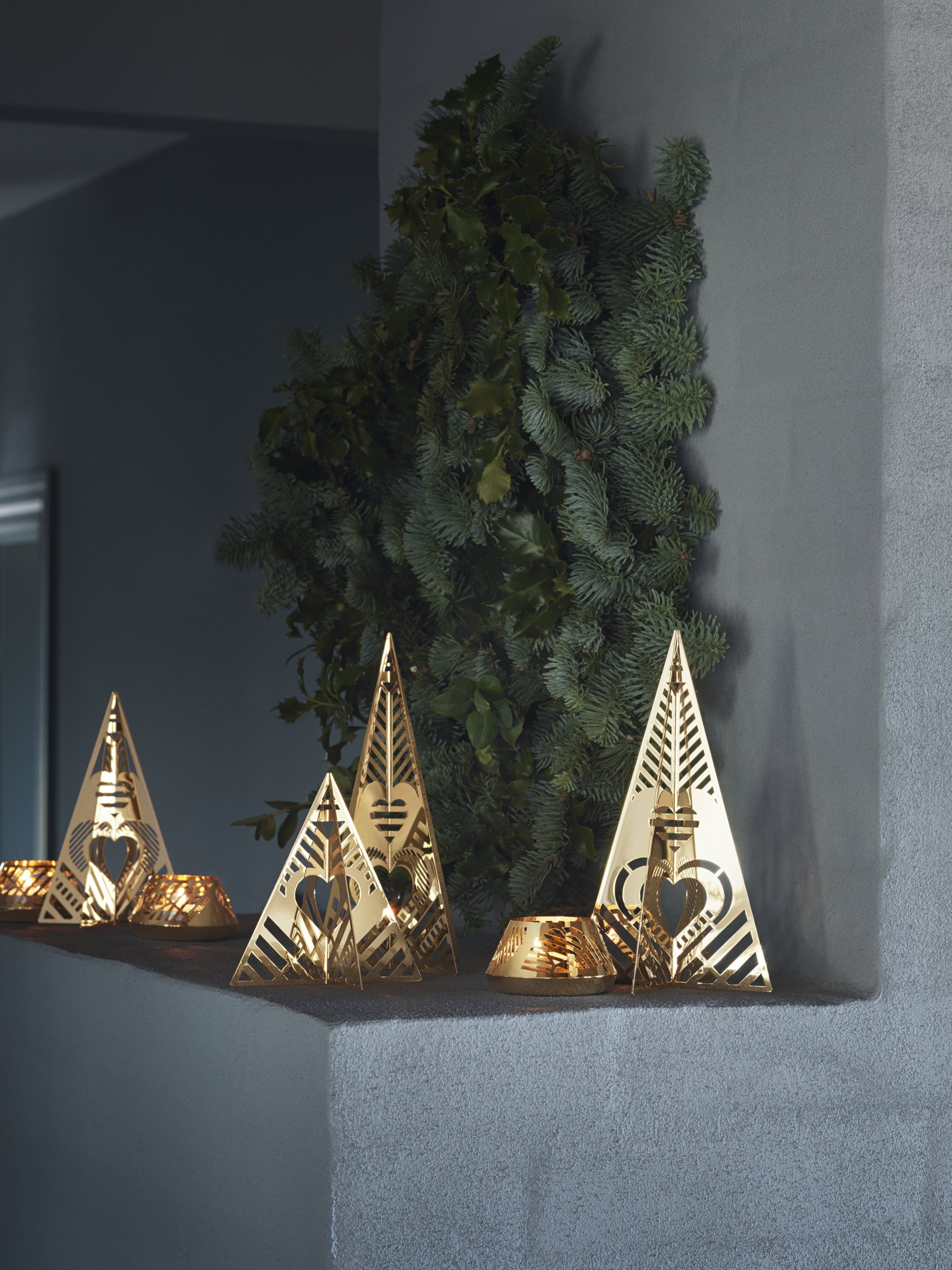 CC 2025 TEA LIGHT 2PCS 18KT GOLD PLATED SS