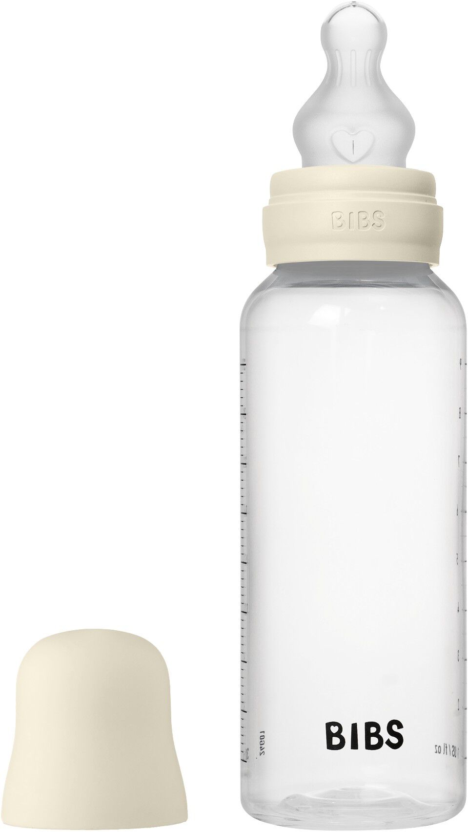 BIBS Baby Bottle Round Silicone 1 pack 270 ml Medium Flow Iv