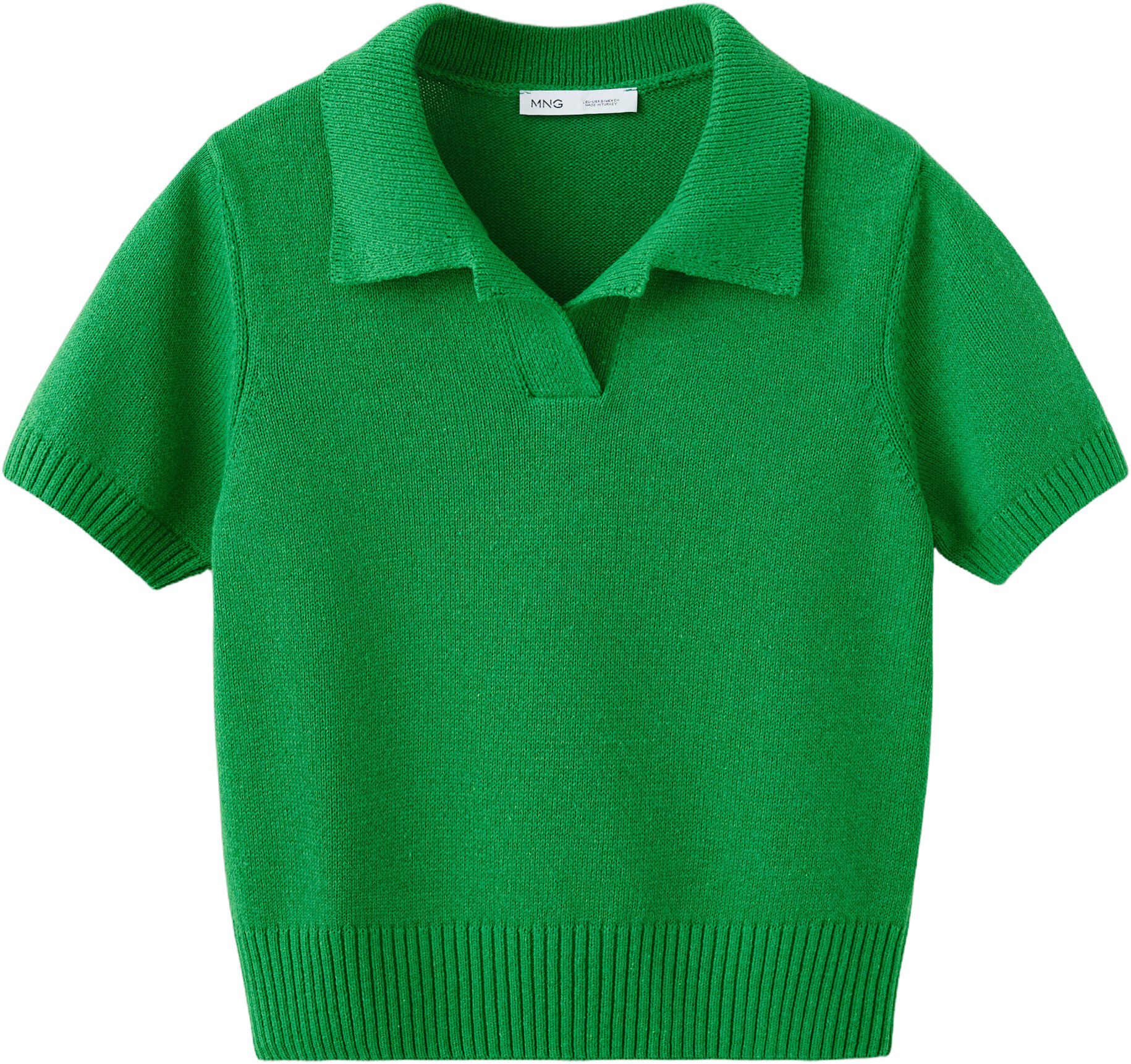 Knitted polo-neck sweater