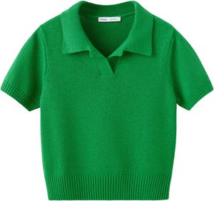 Knitted polo-neck sweater