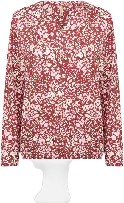 SC-FELICITY AOP 532 Bluse M&oslash;rk r&oslash;d