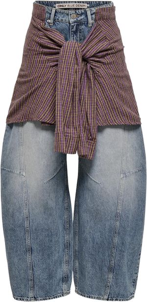 ONLWESLEY HW BARREL SHIRT RED DNM D