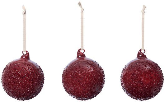 Flurry Glass Baubles - M - Set of 3