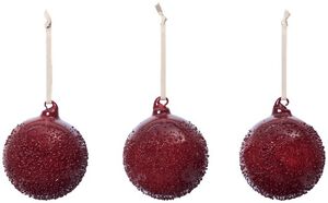 Flurry Glass Baubles - M - Set of 3