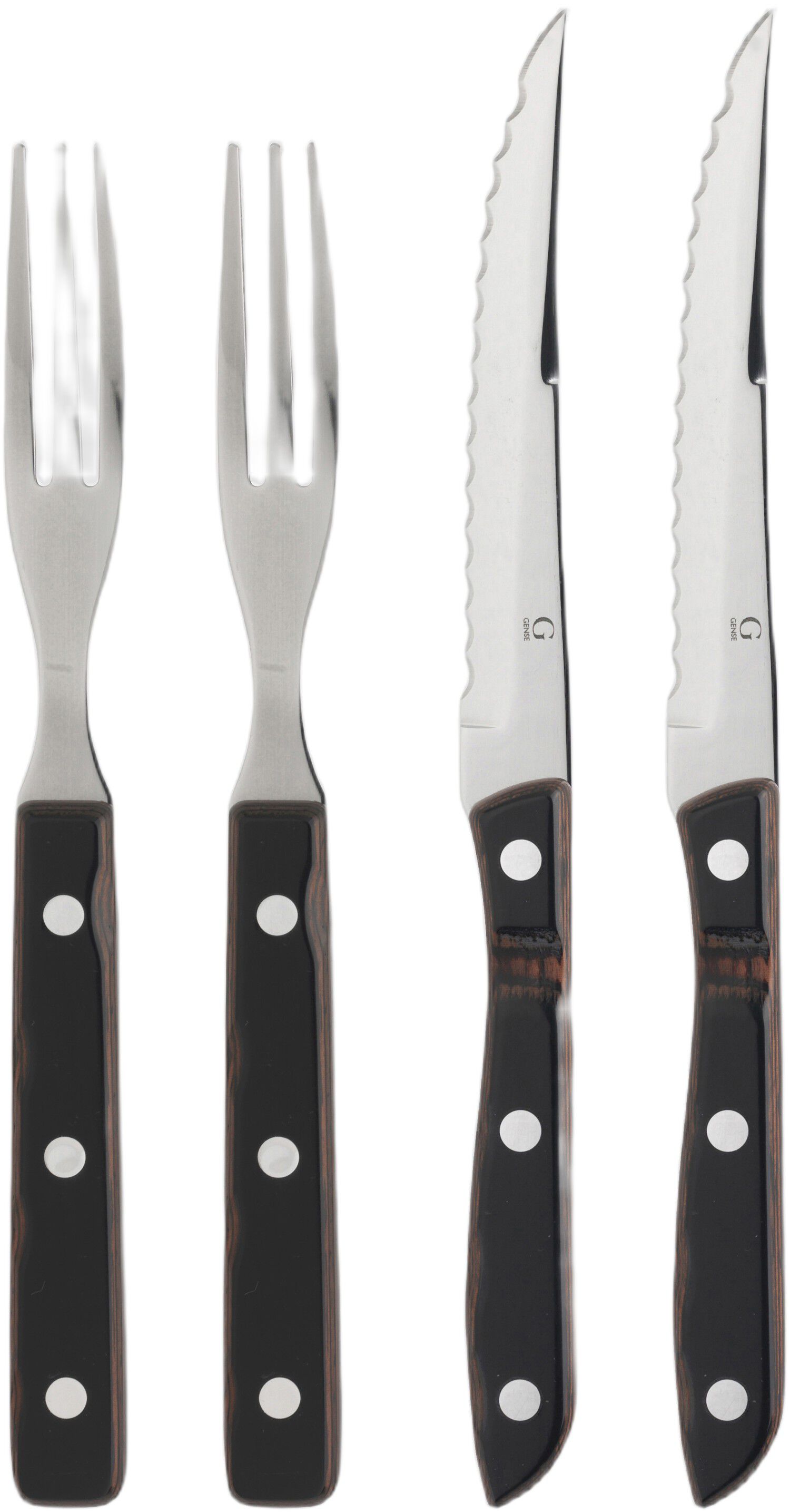 Steakbestick/grillbestick Old Farmer Classic 4 delar Tr&auml;/St&aring;