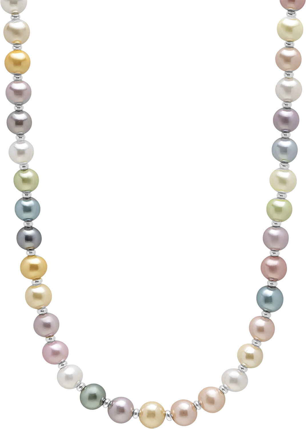 Pastel Pearl Necklace with Stainless Steel