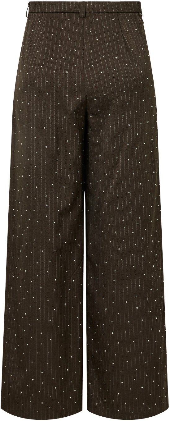 Pcfalka Pinstripe Hw Pants W. Rhinestone