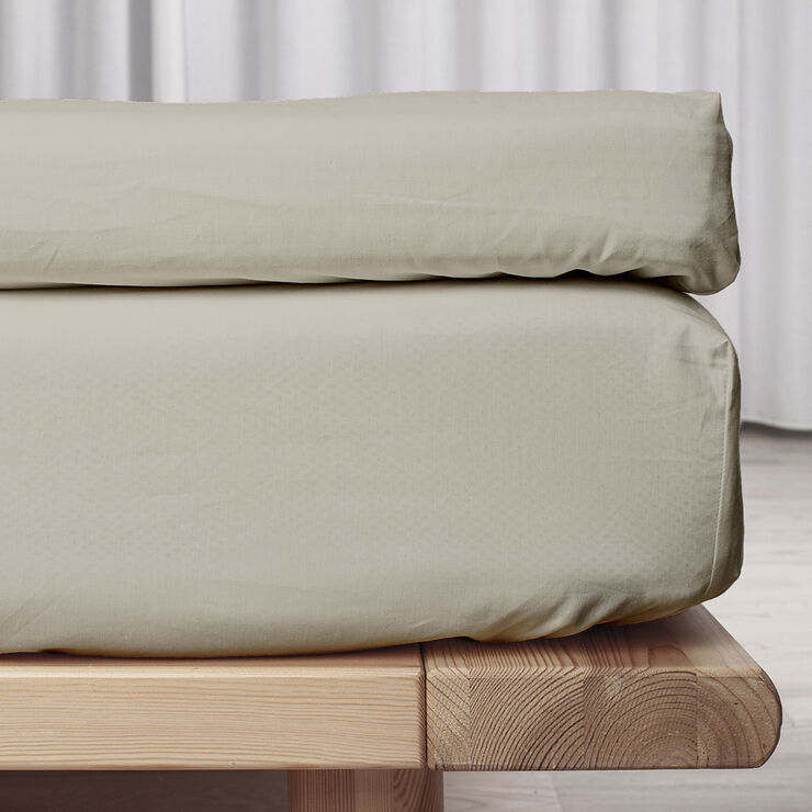 Økologisk kuvertlagen, percale - GOTS, sand