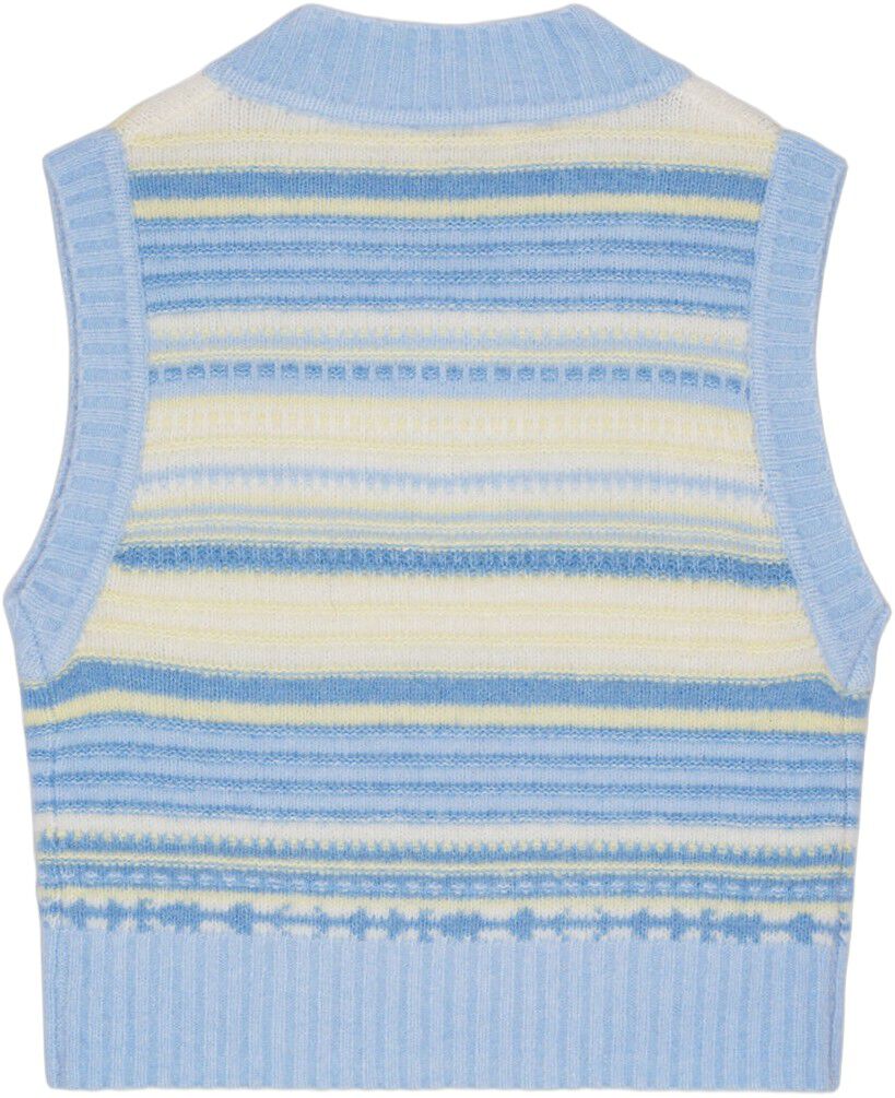 Soft Wool Stripe Vest