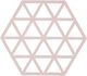 Grytunderlägg Triangles 16 x 14 x 0,9 cm Rose Silikon