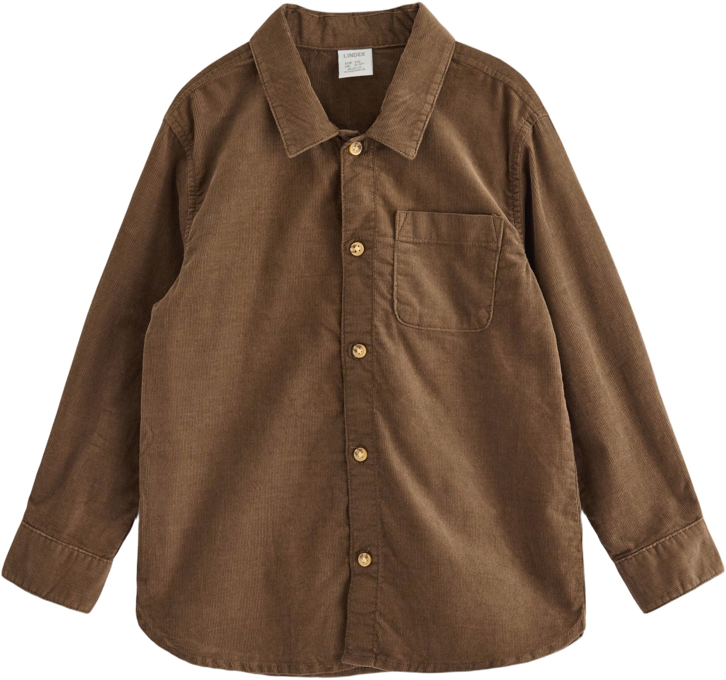 Long-sleeved shirt in corduroy.