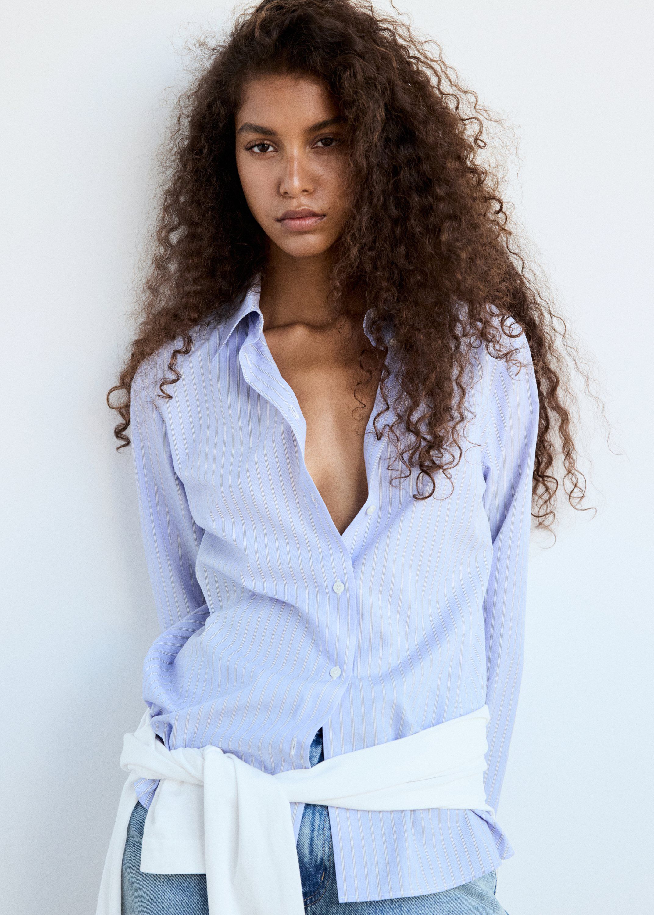 Cotton and lyocell blend straight s