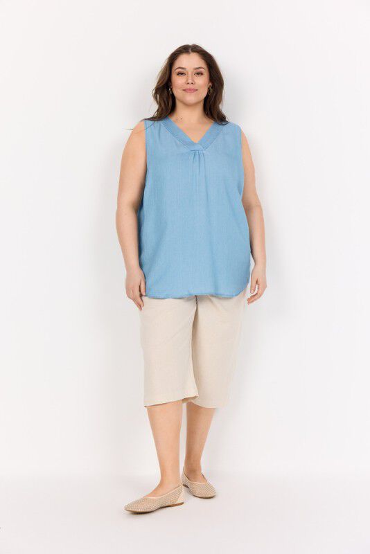 Curvy WA-FLORA 1 Top Lys denim