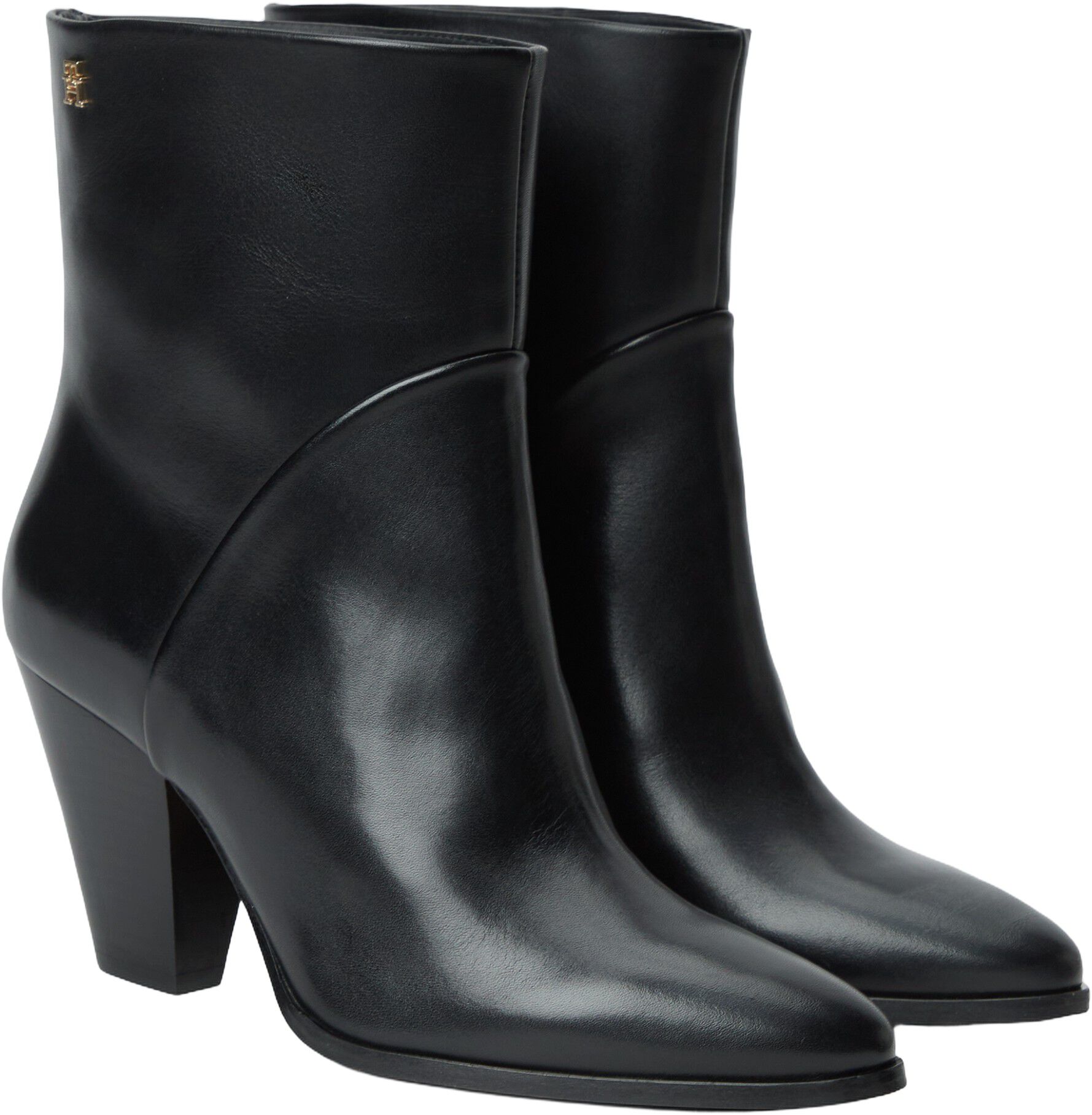 Leather Stiletto Heel Ankle Boots