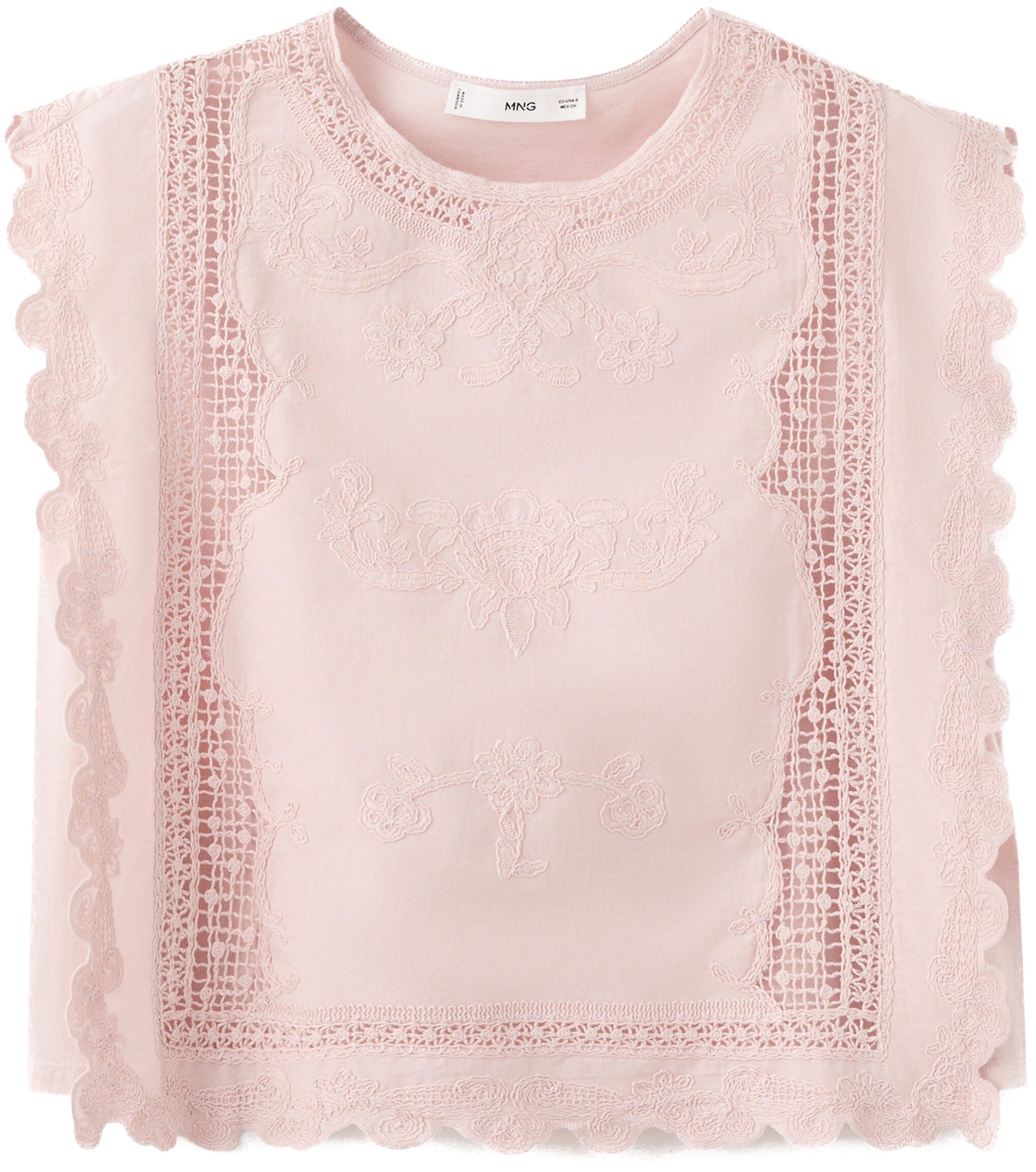 Cotton top with embroidered details