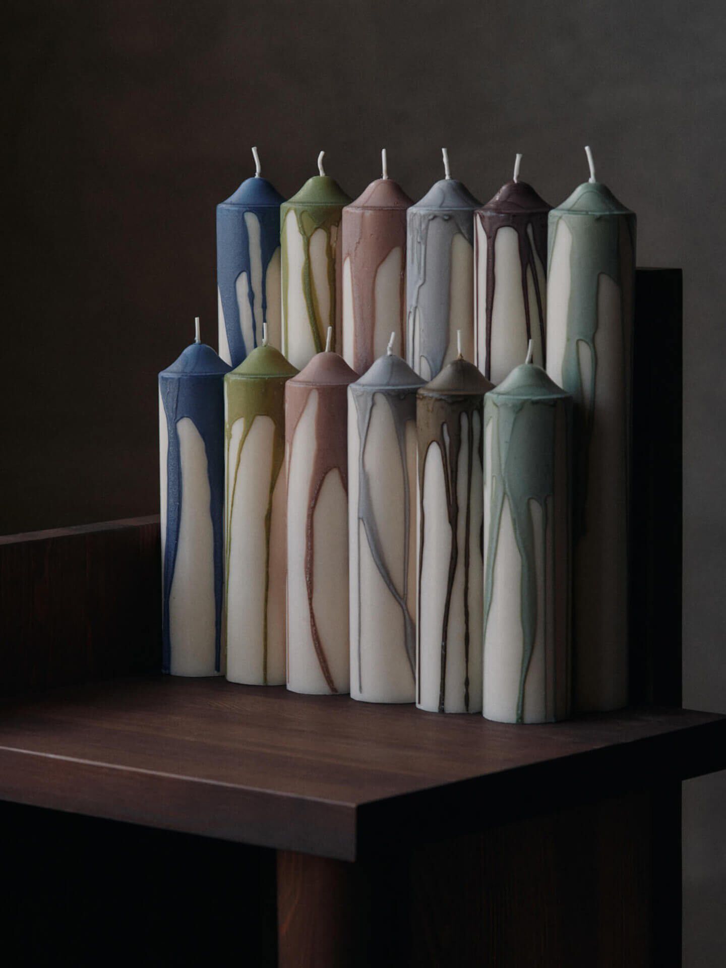 Dryp Pillar Candle - H30 - Beige