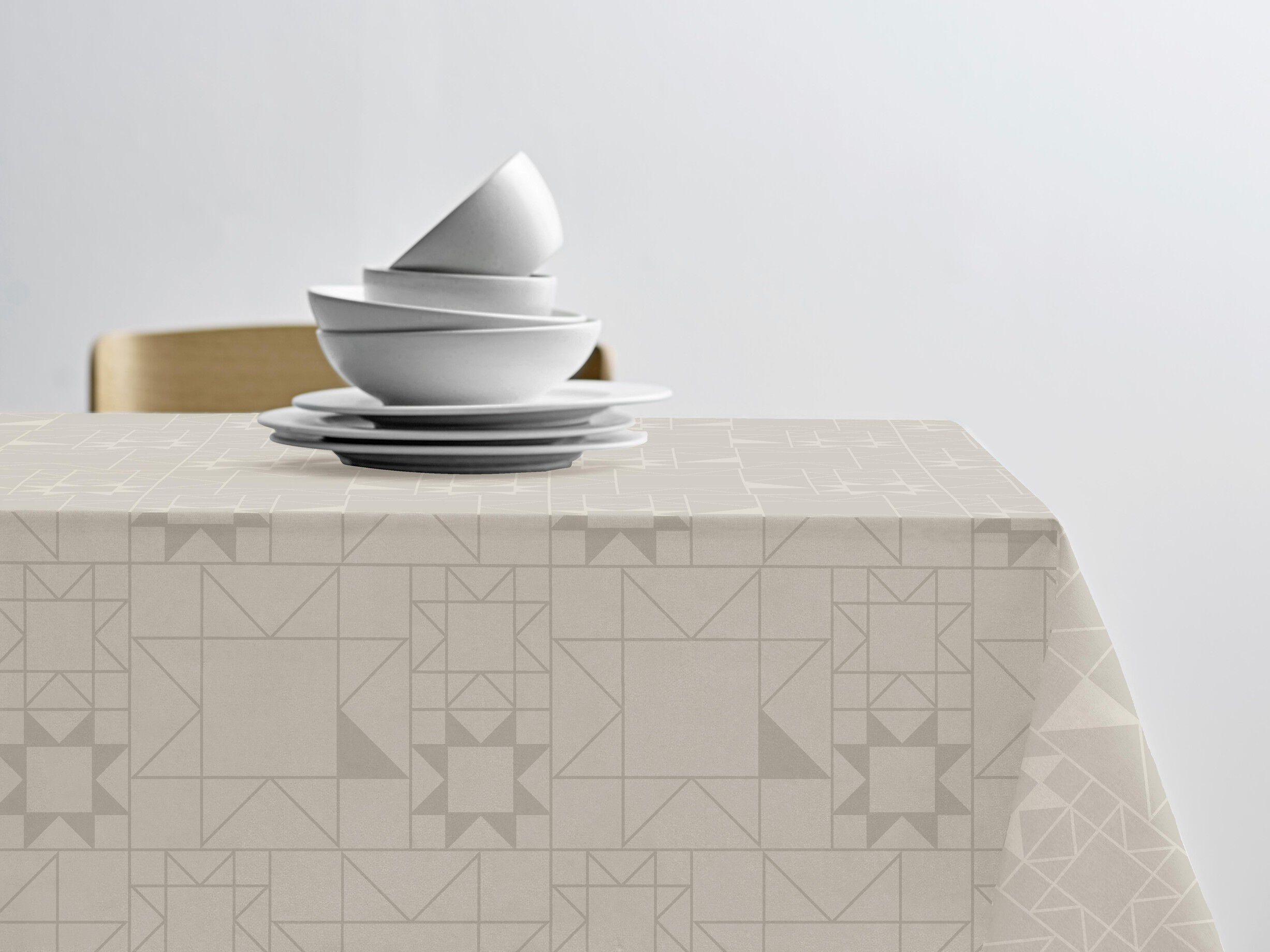 Duk 140x320 Star Damast Beige