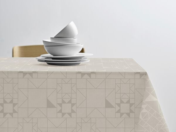 Duk 140x320 Star Damast Beige