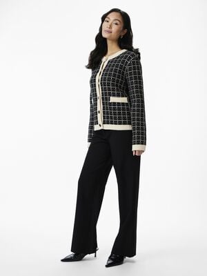 YASLIVIA LS SHORT KNIT CARDIGAN NOO