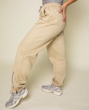 Horizon joggers med lynl&aring;s - Sand