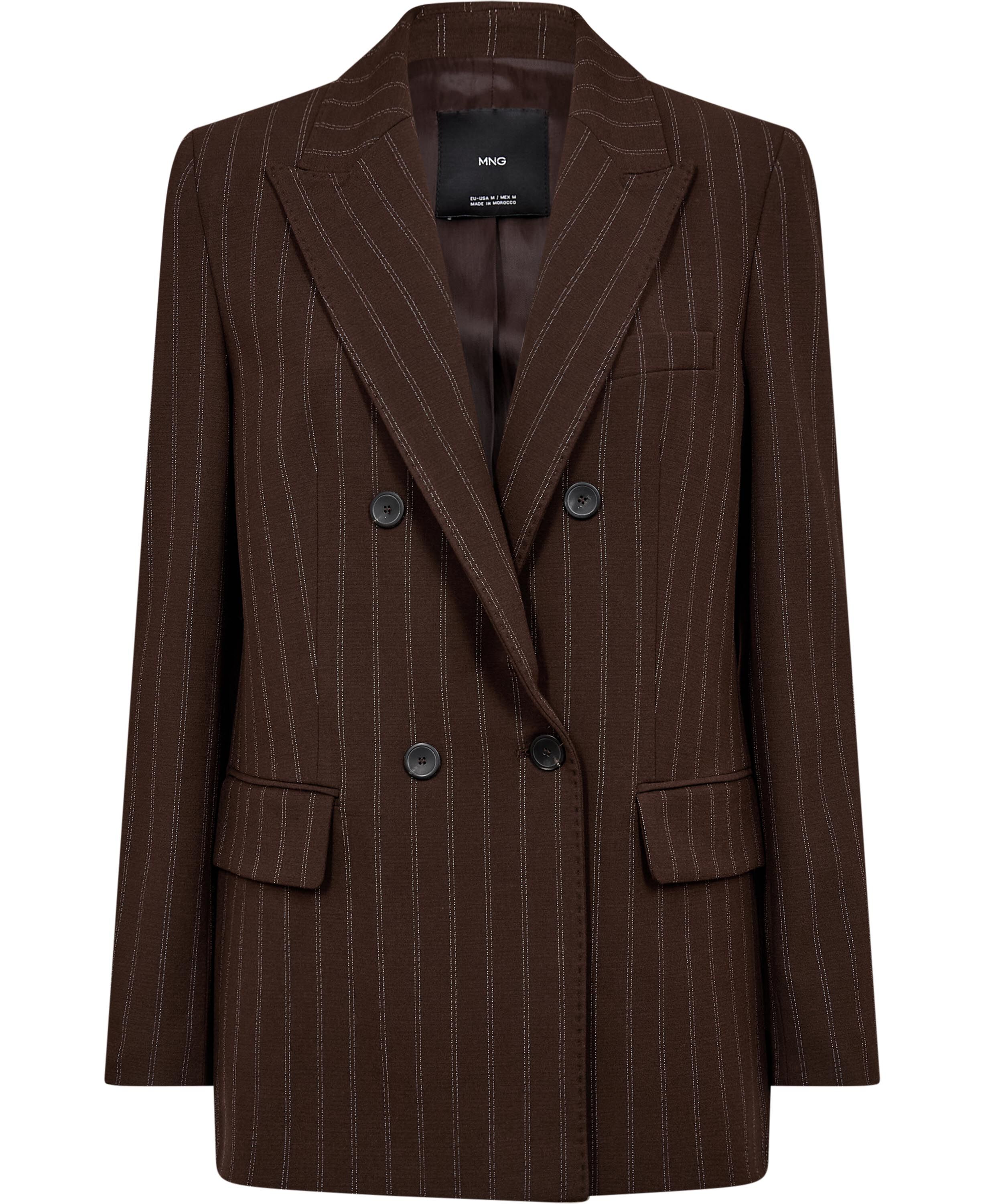 Double-breasted pinstripe suit jack